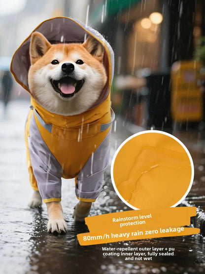 Dog four-legged raincoat